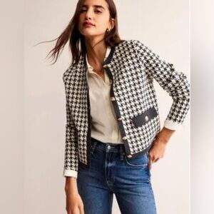 Boden Holly Knitted Jacket in grey, size 8